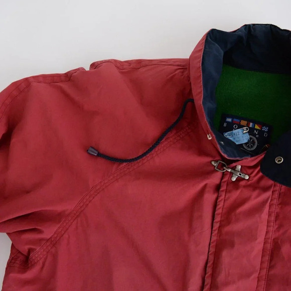 Vintage Bound for Peyton Red  Utility Nautical with Hidden Hood Jacket - Picture 14 of 14